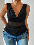 Side Drawstring Ruched Tank - Trendsi