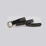 PU Leather Rhinestone Belt - Trendsi - Flyclothing LLC