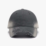 Distressed Adjustable Cotton Hat - Trendsi - Flyclothing LLC