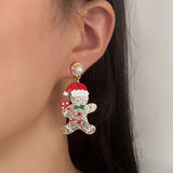 Christmas Gingerbread Man Dangle Earrings - Trendsi - Flyclothing LLC