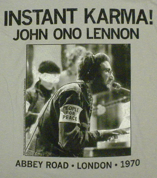 John Lennon Instant Karma V-Neck T-Shirt - John Lennon - Flyclothing LLC