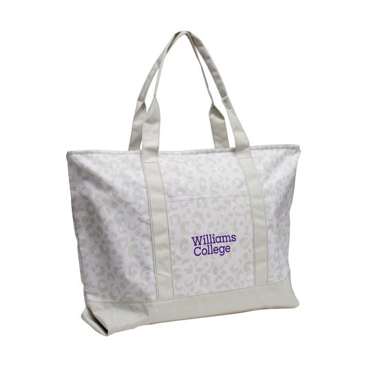 Williams College Leopard Pattern Tote - Logo Brands - Flyclothing LLC