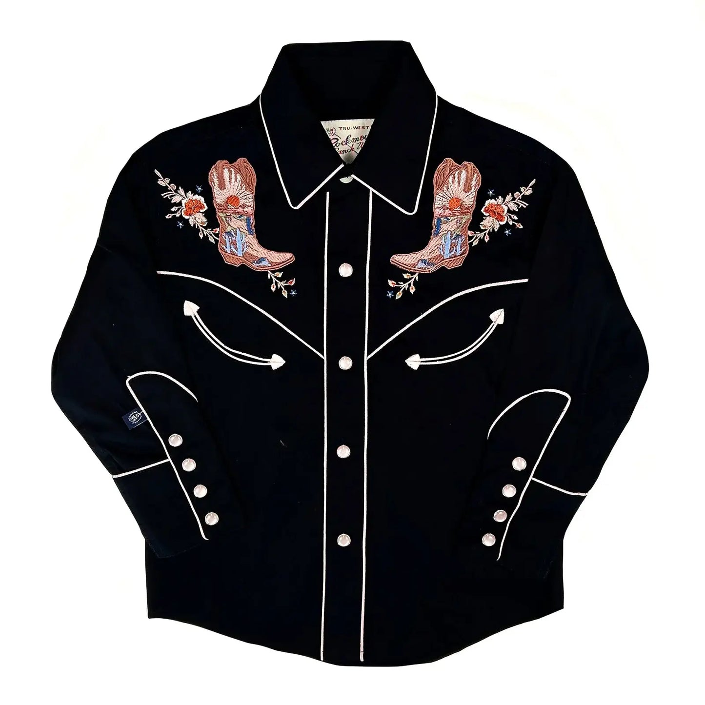Rockmount Kid's Black Sunrise Boot & Floral Embroidered Western Shirt - Rockmount Clothing - Flyclothing LLC