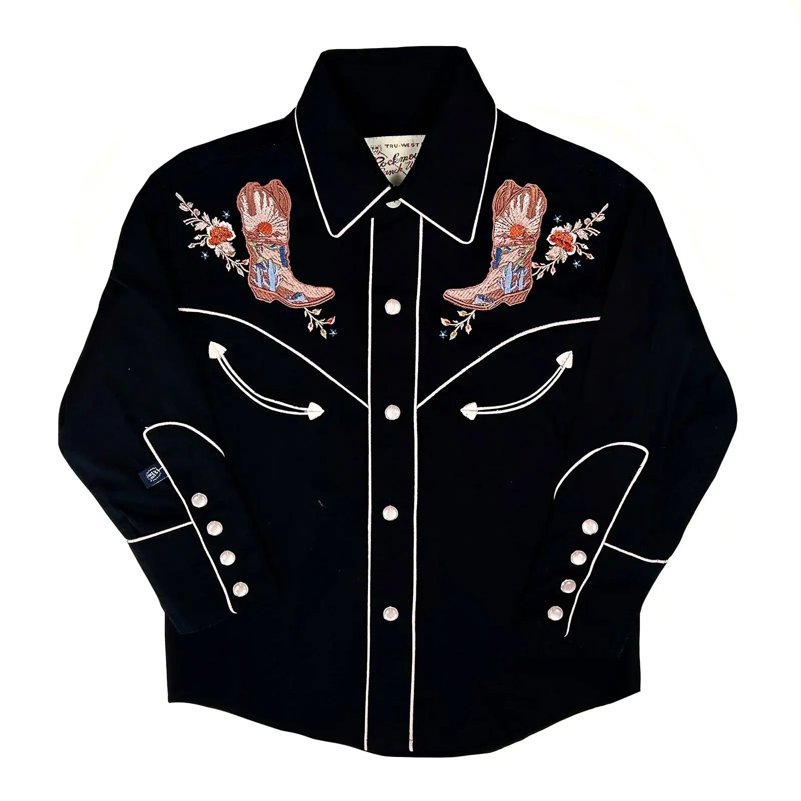 Rockmount Kid's Black Sunrise Boot & Floral Embroidered Western Shirt - Rockmount Clothing - Flyclothing LLC