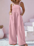 Plus Size Square Neck Wide Leg Overalls - Trendsi - Flyclothing LLC