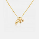 Gold-Plated Letter Pendant Necklace - Trendsi - Flyclothing LLC