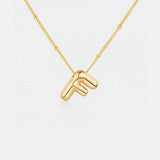 Gold-Plated Letter Pendant Necklace - Trendsi - Flyclothing LLC
