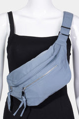 Fame Multi Pocket Nylon Crossbody Bag - Trendsi