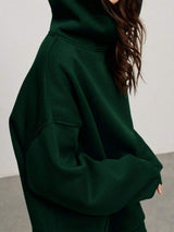 Pocketed Dropped Shoulder Long Sleeve Hoodie - Trendsi - Flyclothing LLC