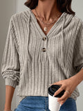 Perfee Drawstring Long Sleeve Hoodie - Trendsi