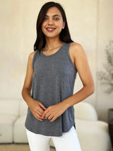 Basic Bae Full Size Round Neck Curved Hem Tank - ShopBasicbae - Flyclothing LLC