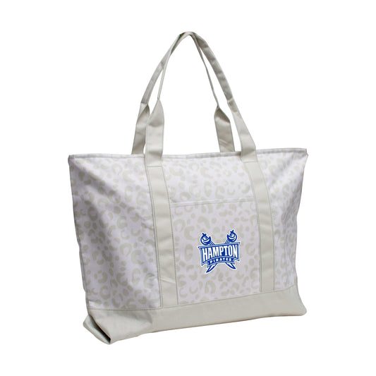 Hampton University Leopard Pattern Tote - Logo Brands - Flyclothing LLC