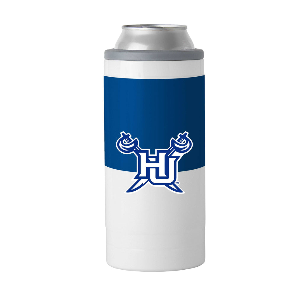 Hampton University 12oz Colorblock Slim Can Coolie - Logo Brands - Flyclothing LLC