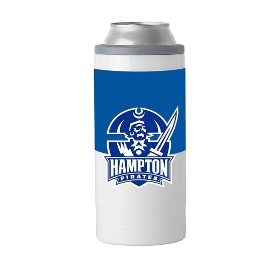 Hampton University 12oz Colorblock Slim Can Coolie - Logo Brands - Flyclothing LLC