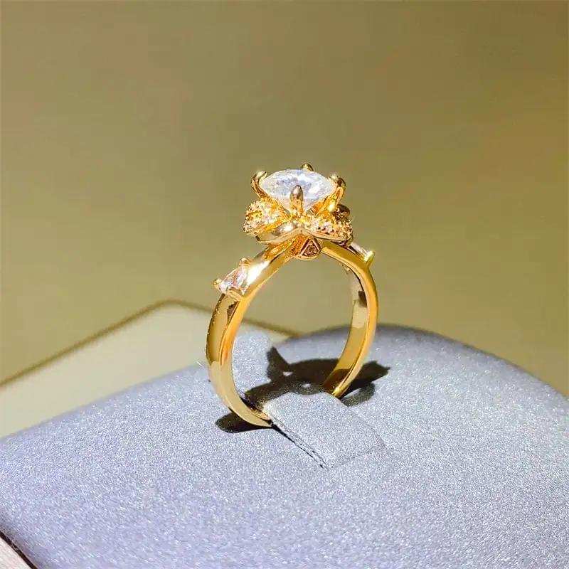 1 Carat Moissanite Zircon 925 Sterling Silver Ring - Trendsi - Flyclothing LLC