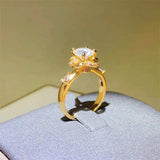 1 Carat Moissanite Zircon 925 Sterling Silver Ring - Trendsi - Flyclothing LLC