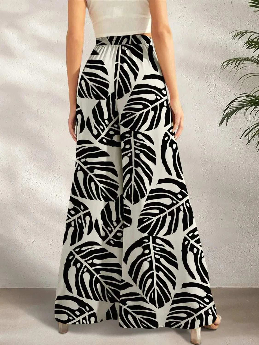 Printed Wide Leg Pants - Trendsi - Flyclothing LLC