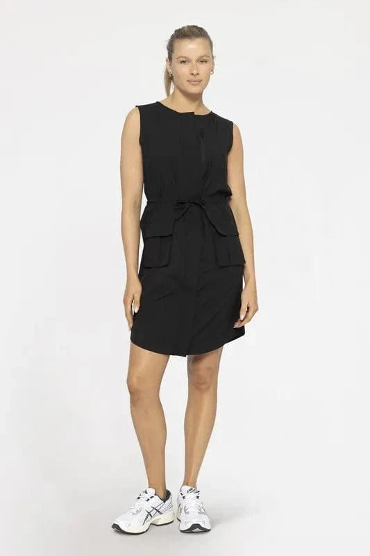 MONO B Versatile Drawstring Waist Tank Dress - Trendsi