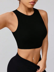 Round Neck Active Tank - Trendsi