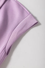Short Sleeve Zipper Collared Elastic High Waist Romper - Trendsi - Flyclothing LLC