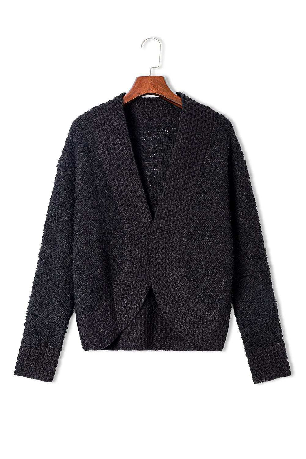 Solid Color Open Front Cardigan - Trendsi - Flyclothing LLC