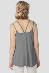 Basic Bae Bamboo Scoop Neck Double Spaghetti Straps Cami - Trendsi - Flyclothing LLC