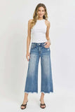 Risen High Rise Cropped Flare Jeans - Trendsi - Flyclothing LLC