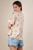 VERY J Flower Embroidered Woven Blouse - Trendsi