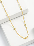 925 Sterling Silver Beaded Necklace - Trendsi
