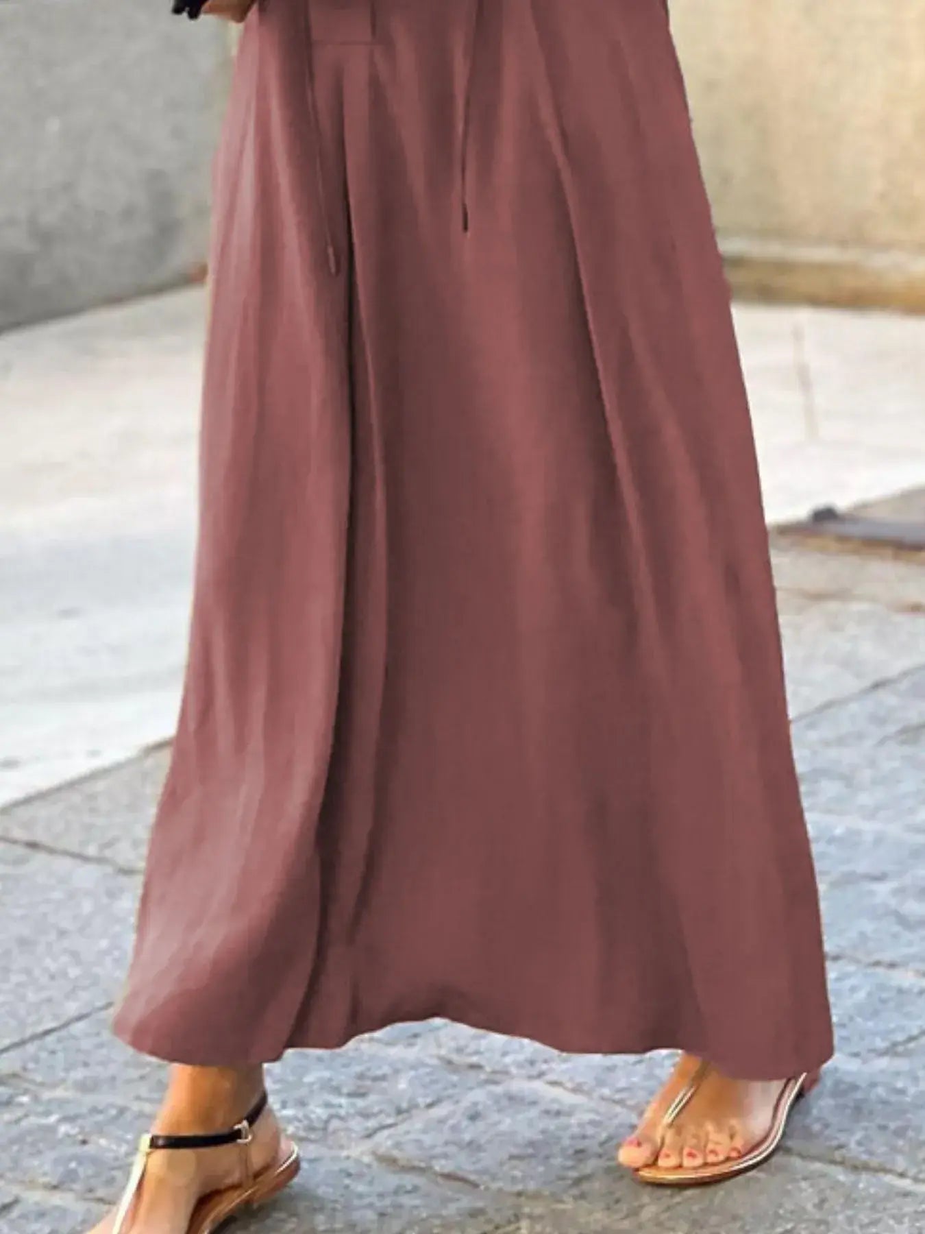 Full Size Solid Color Maxi Shirt Dress Plus Size - Trendsi - Flyclothing LLC