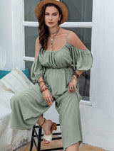 Spaghetti Strap Wide Leg Jumpsuit - Trendsi - Flyclothing LLC