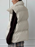 Zip Up Turtleneck Vest Coat - Trendsi