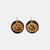 PU Leather Pumpkin Earrings - Trendsi