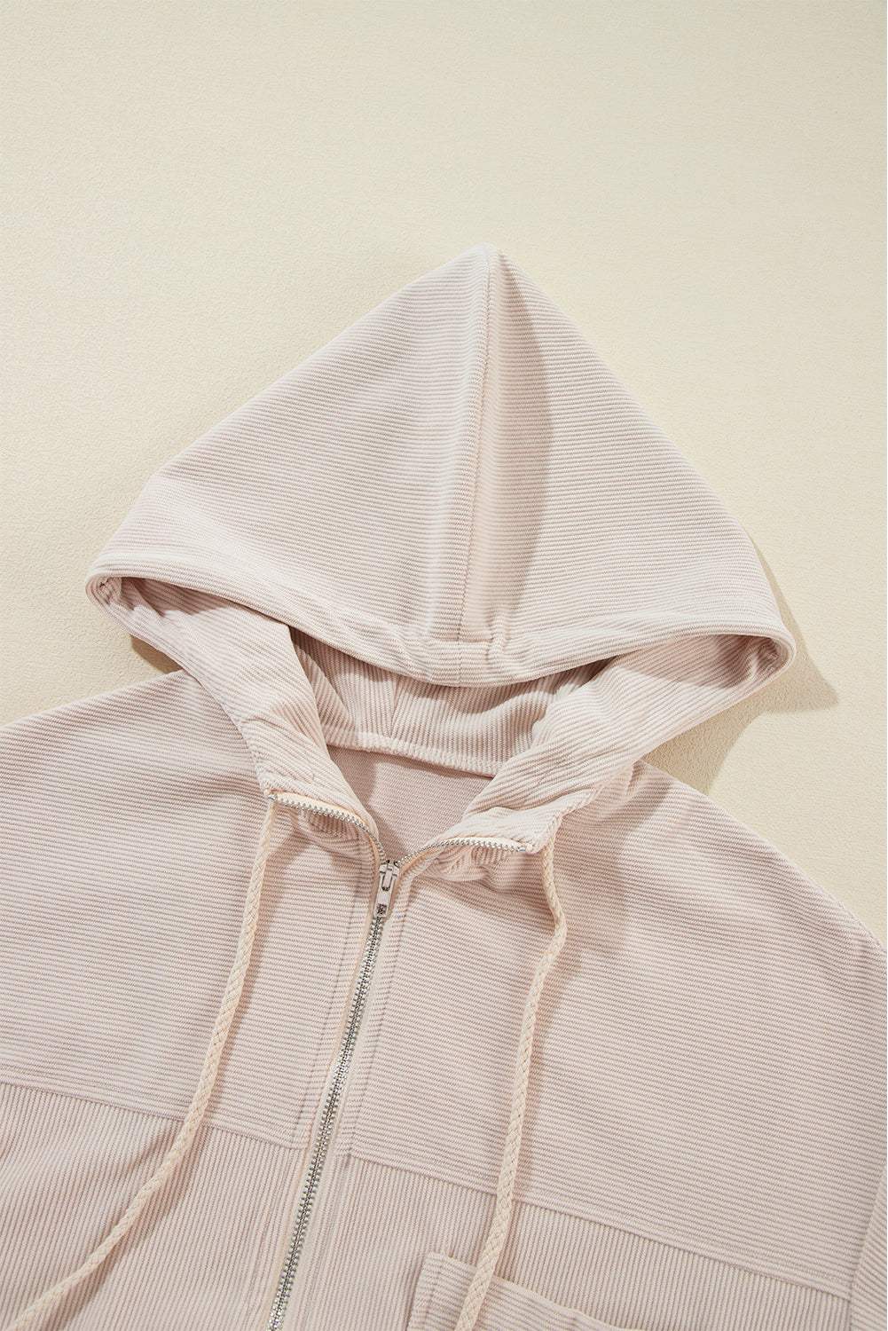 Pocketed Zip Up Long Sleeve Hooded Jacket - Trendsi - Flyclothing LLC