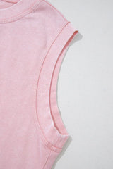 Mineral Wash Cotton Tank Top and Slit Skort Set - Trendsi - Flyclothing LLC