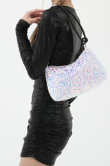 Sequin Double Strap Shoulder Bag - Trendsi