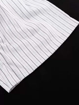 Pinstripe Cropped Blazer and Pleated Shorts Set - Trendsi - Flyclothing LLC