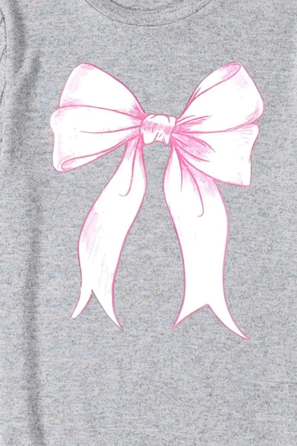 Bow Graphic Round Neck Short Sleeve T-Shirt - Trendsi - Flyclothing LLC