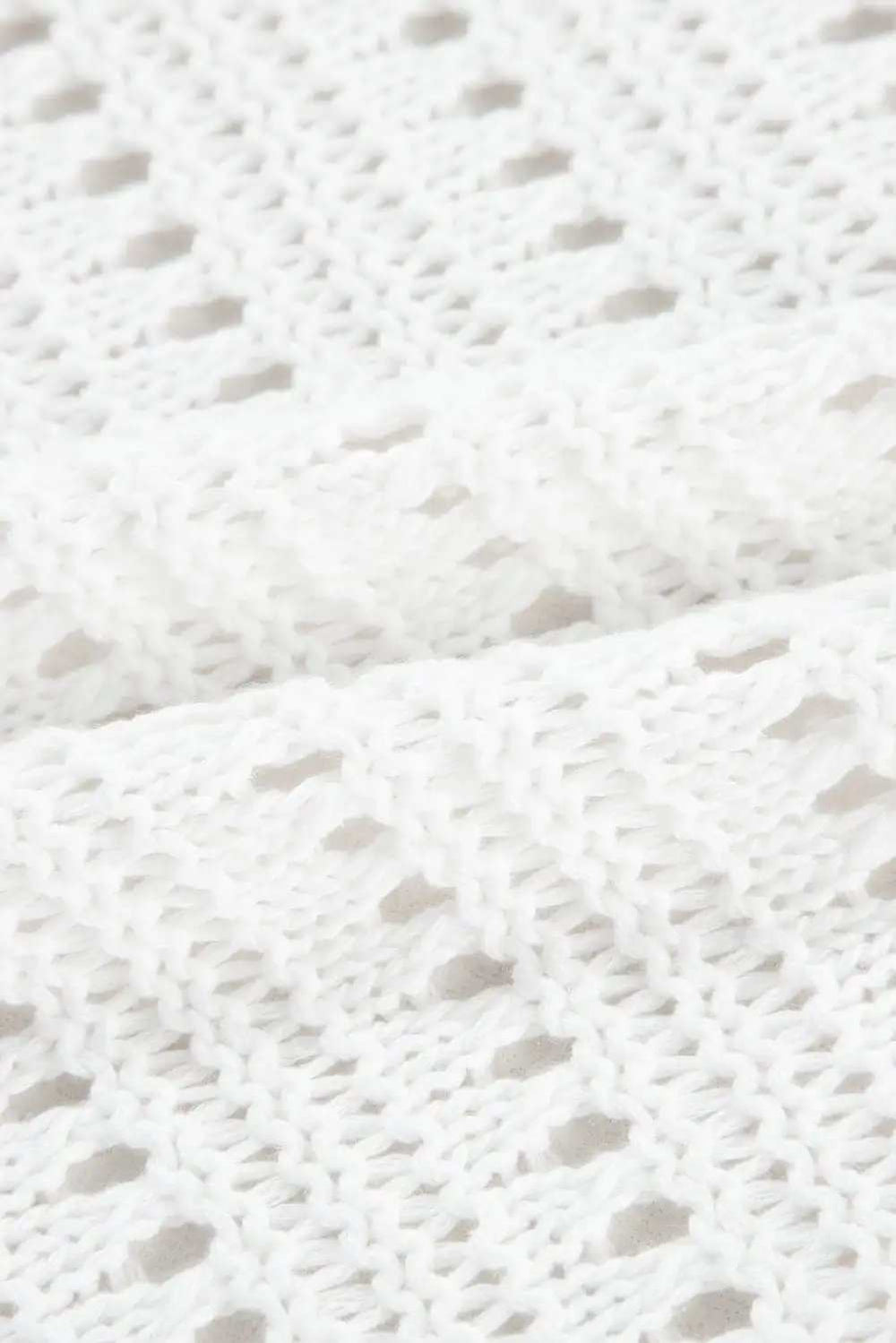 Openwork Open Front Long Sleeve Cardigan - Trendsi - Flyclothing LLC