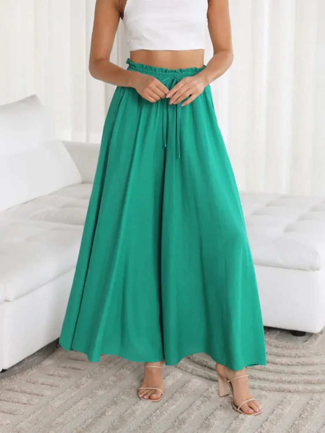Wide Leg Pants with Pockets - Trendsi - Flyclothing LLC