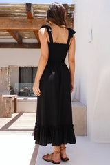 Ruffled Smocked Ruffle Hem Sleeveless Dress - Trendsi