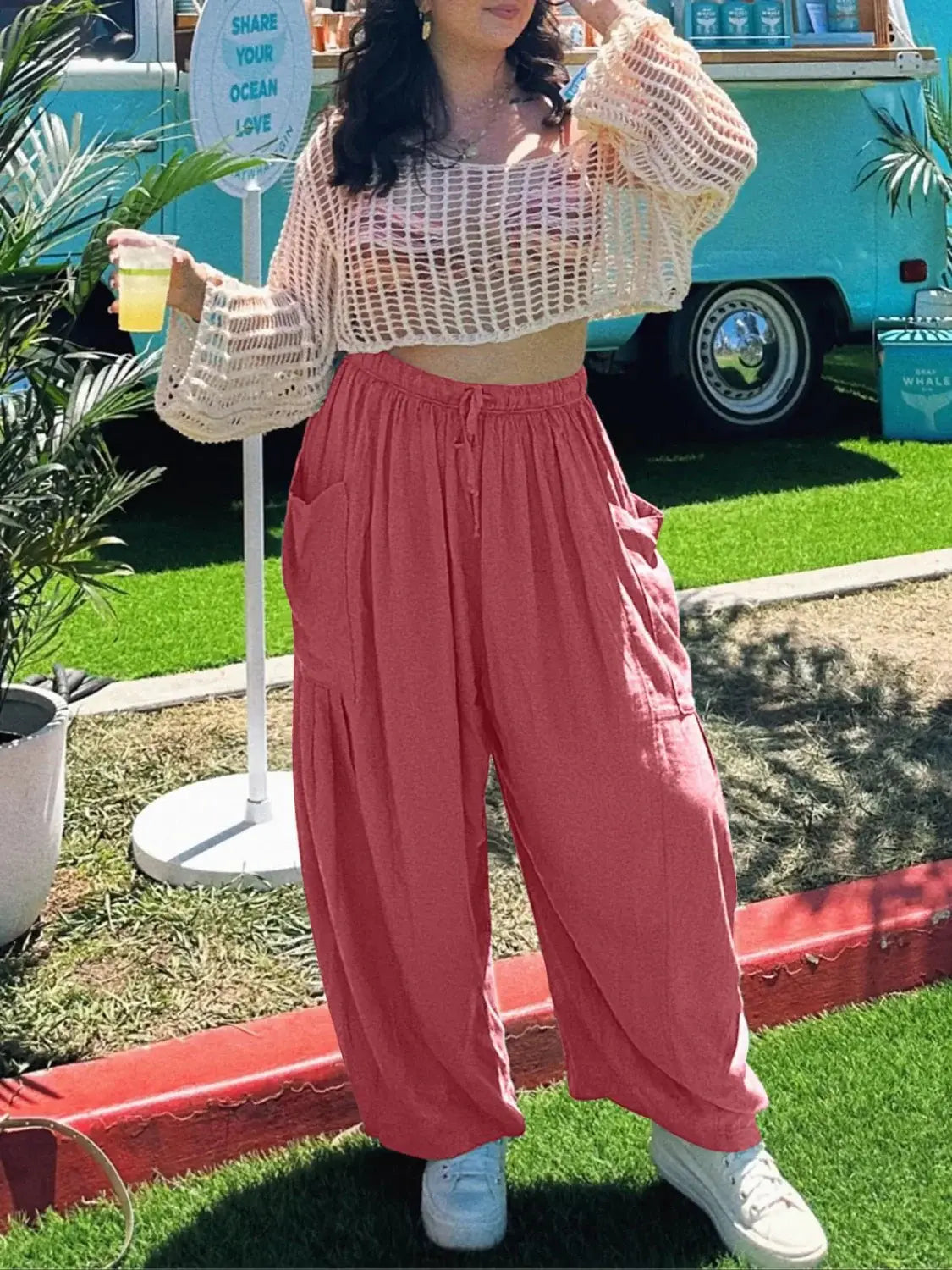 Full Size Wide Leg Pants with Pockets Plus Size - Trendsi - Flyclothing LLC