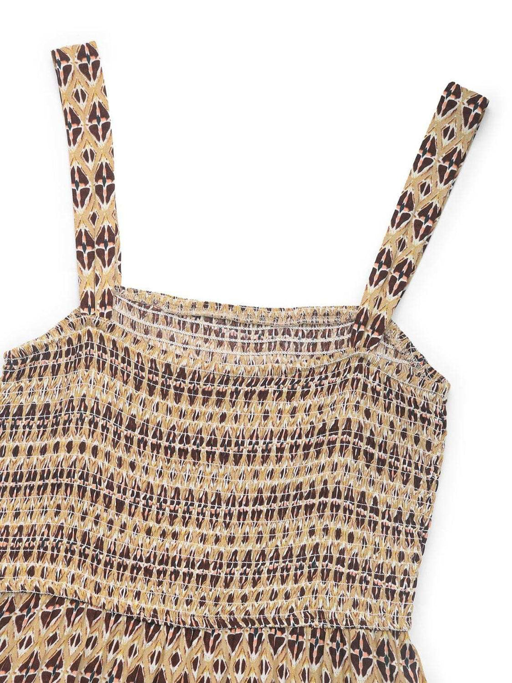 Printed Tiered Wide Strap Midi Dress - Trendsi - Flyclothing LLC