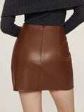Ruched Mini Skirt with Zipper - Trendsi - Flyclothing LLC