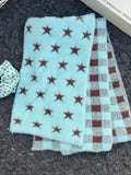 Star Plaid Plush Scarf - Trendsi - Flyclothing LLC