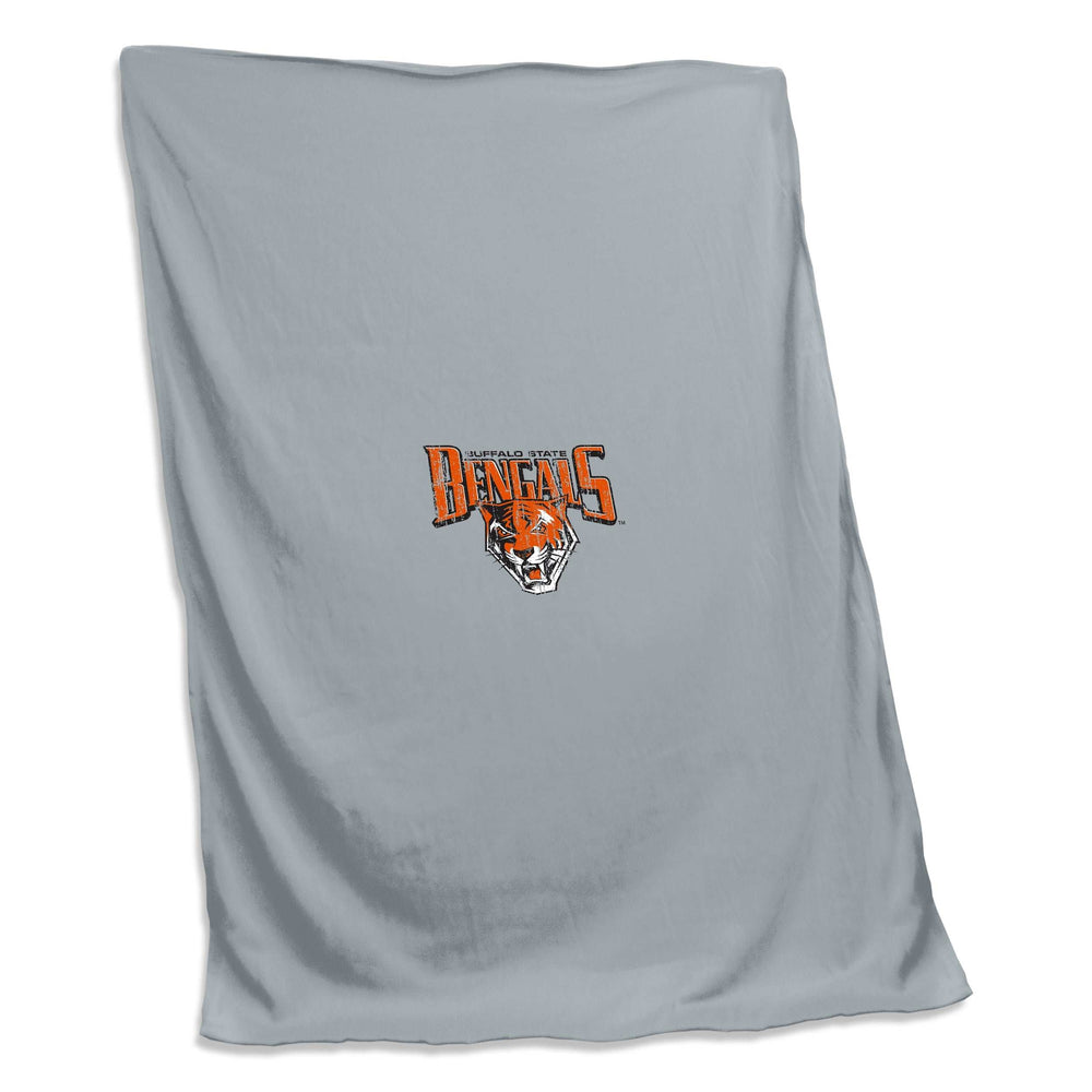 Buffalo State Heather Gray Sweatshirt Blanket (Screened) - Logo Brands - Flyclothing LLC