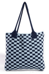 Fame Checkered Pattern Tote Bag - Trendsi