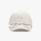 Tied Bow Cotton Baseball Cap - Trendsi - Flyclothing LLC