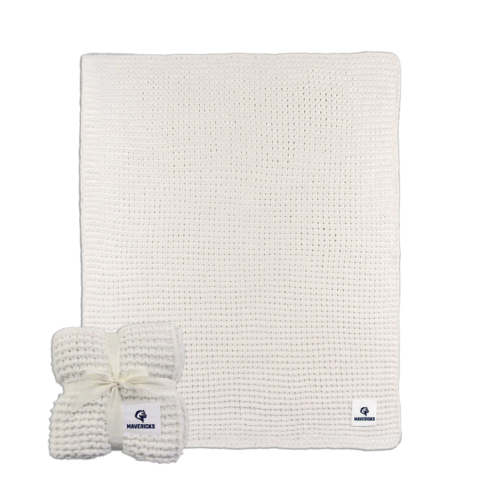 Mercy College Cable Knit Throw 50x60 - Logo Brands - Flyclothing LLC