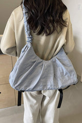 Drawstring Strap Ruched Crossbody Bag - Trendsi - Flyclothing LLC